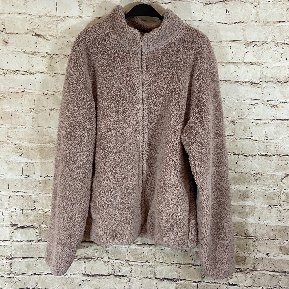 Cozy dusty pink Laura Scott fleece size XL